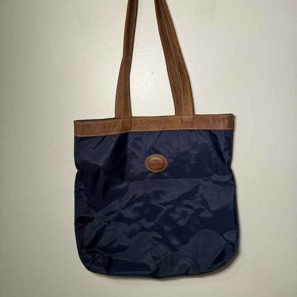 Vintage  roots genuine leather and nylon heavy duty tote bag - Picture 3 of 4